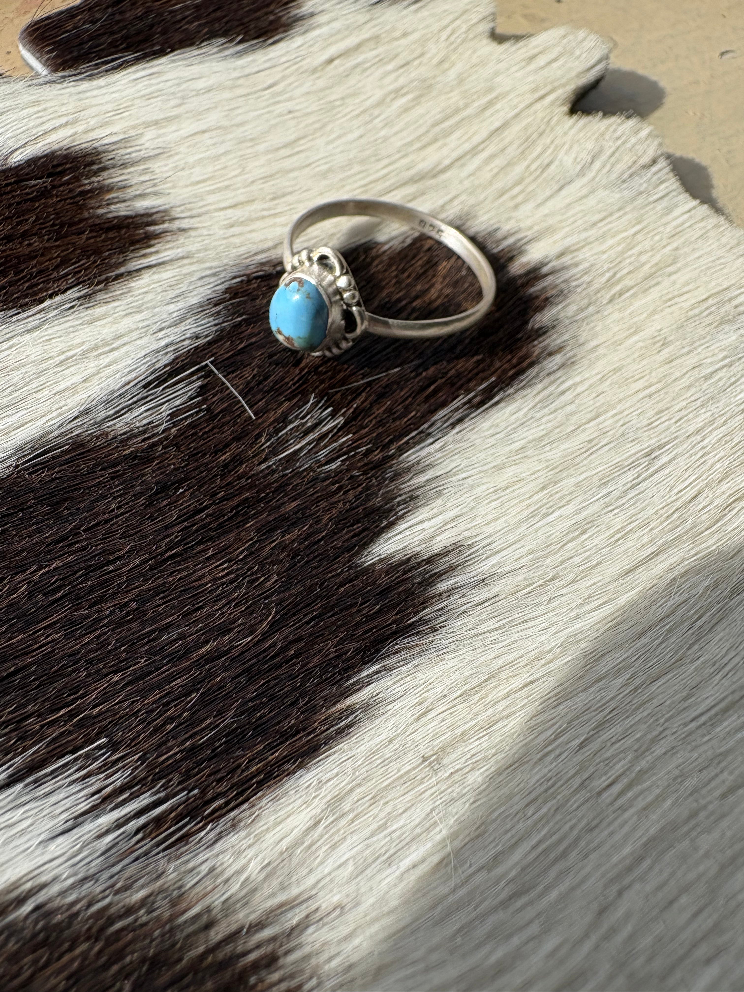 Sterling silver turquoise ring golden hills size 8