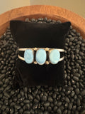 Three stone golden hills cuff. Native made and stamped.