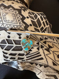 Sterling silver turquoise inlay heart pendent native made and stamped. Will fit 3mm pearls