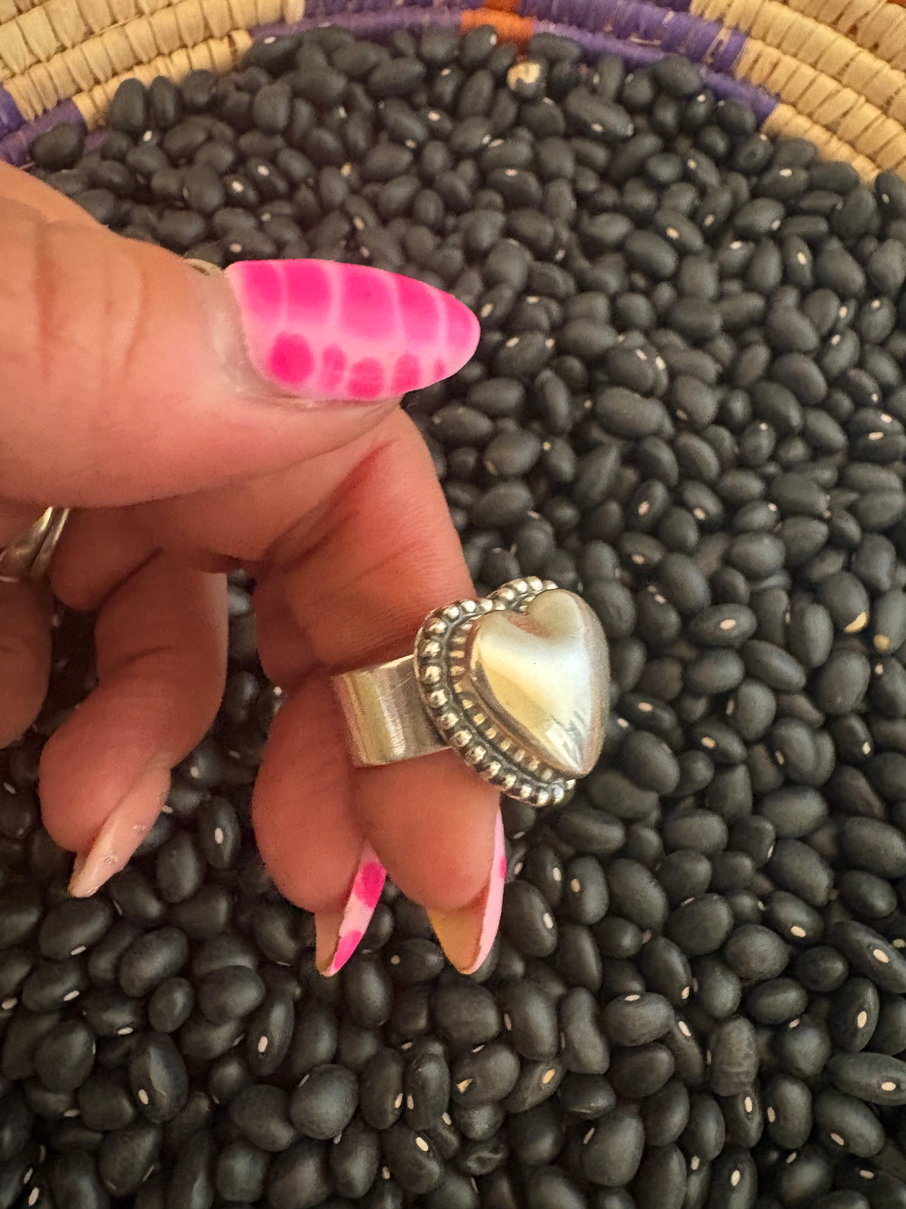 Small Puffy Heart Ring *Native made* Rachel Grace