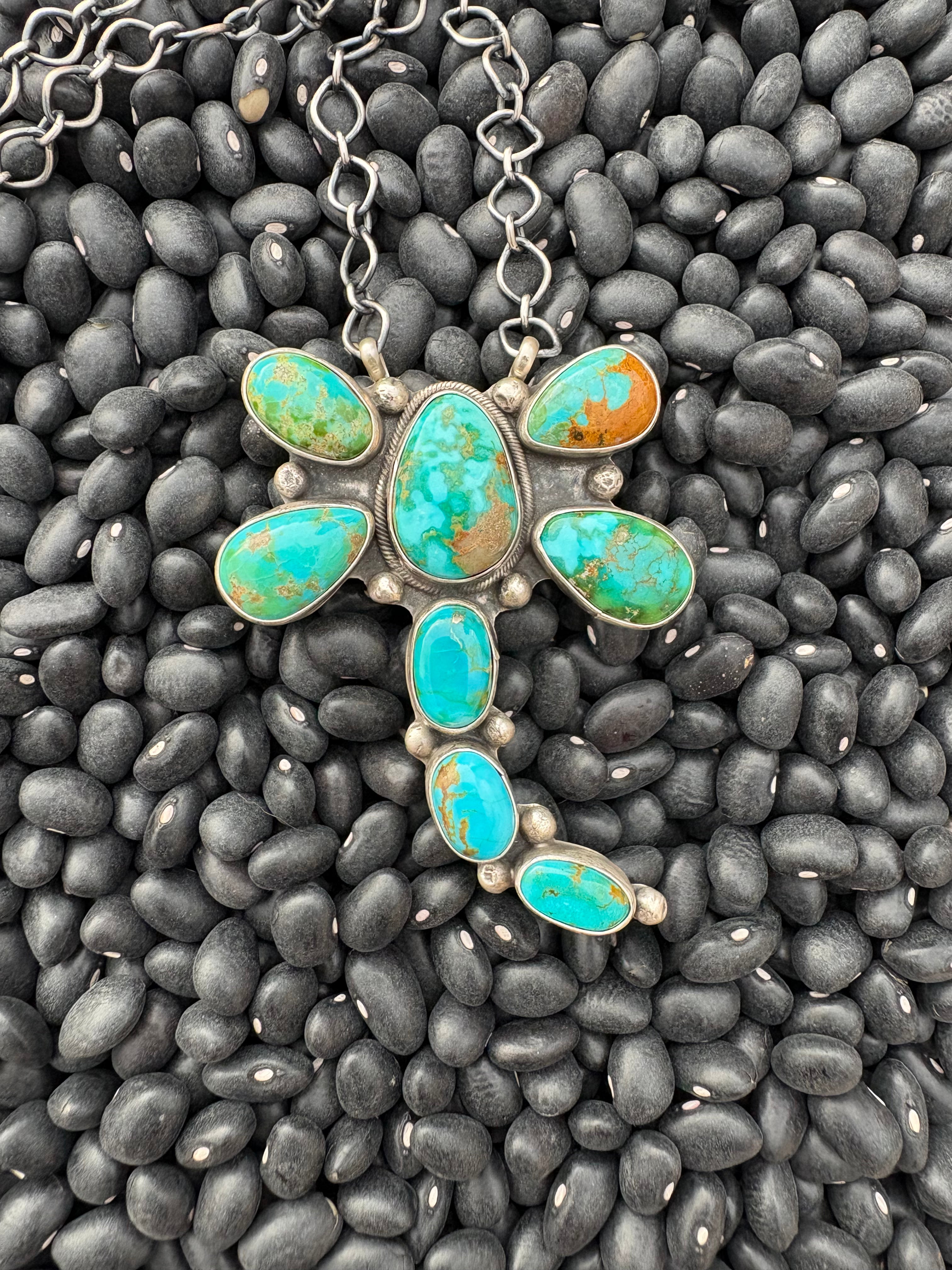 Native made Sonoran gold dragon fly necklace