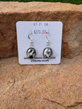 White buffalo dangle earrings, light weight. Native made.