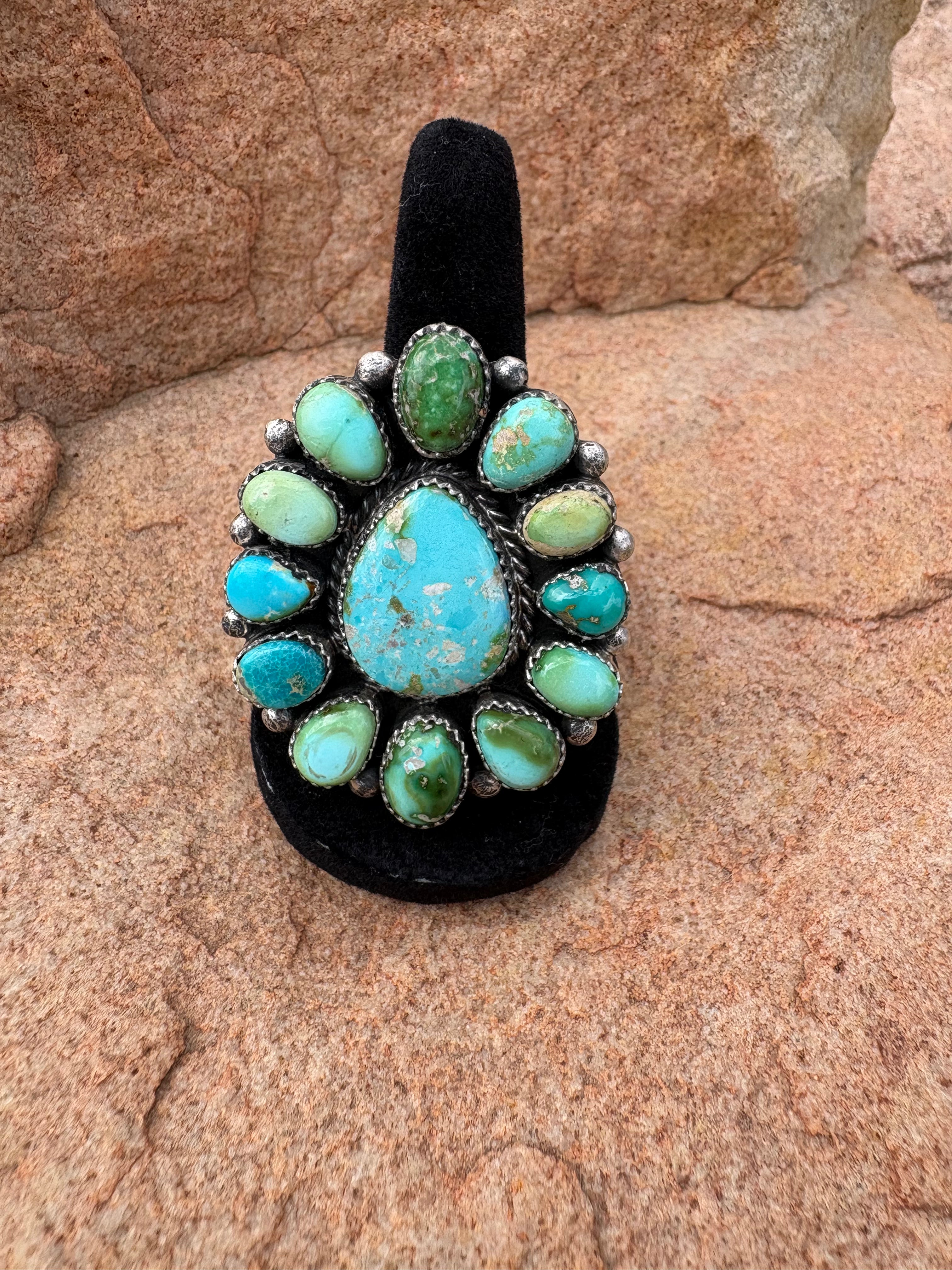 Sonoran Gold cluster native made adjustable ring