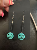 Turquoise pumpkin earrings