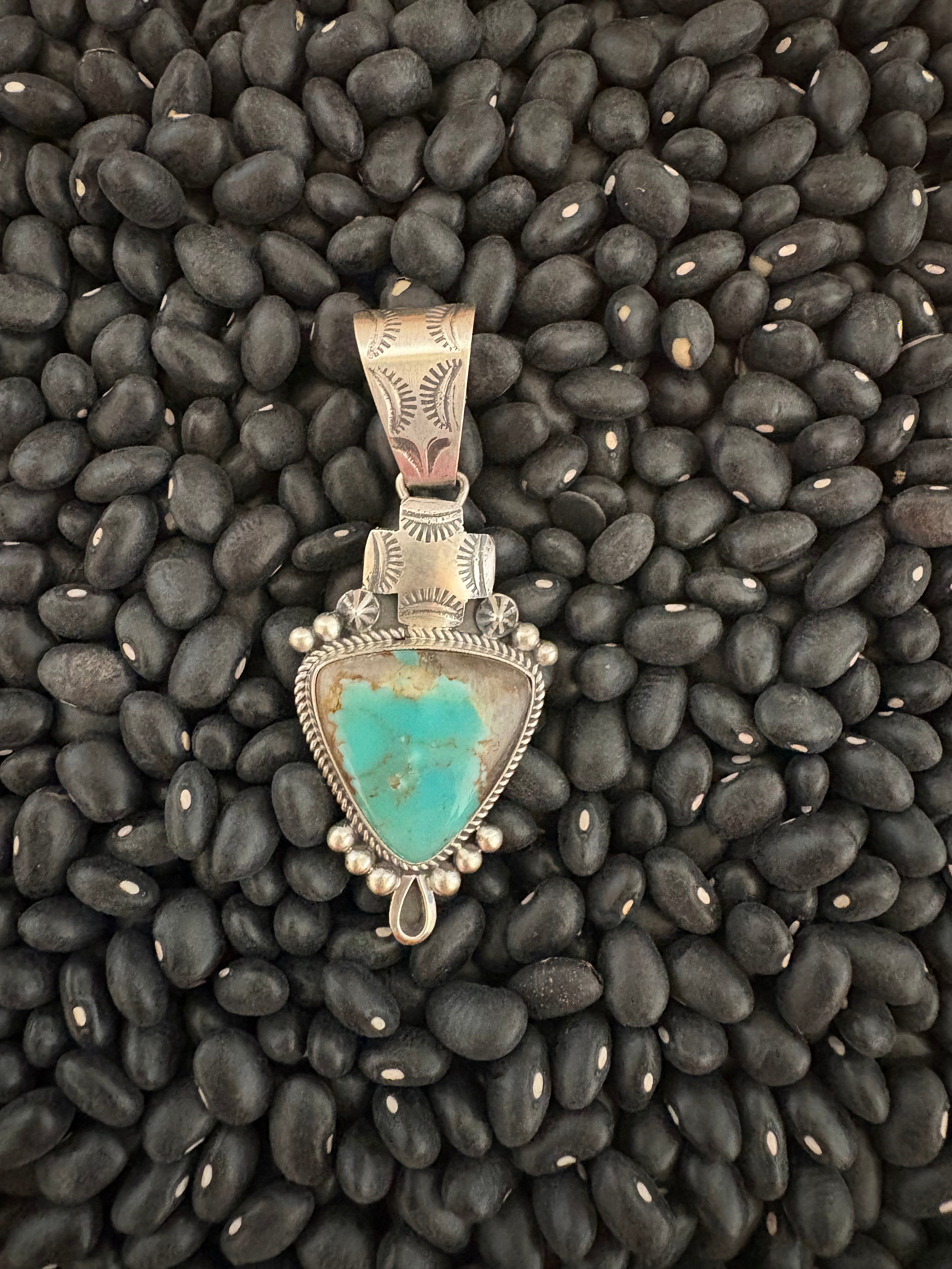 Sterling silver turquoise pendant