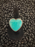 Native handmade sterling silver turquoise head ring. Adjustable