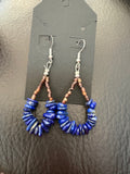 Lapis beaded earrings