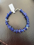 Lapis 7” beaded bracelet.