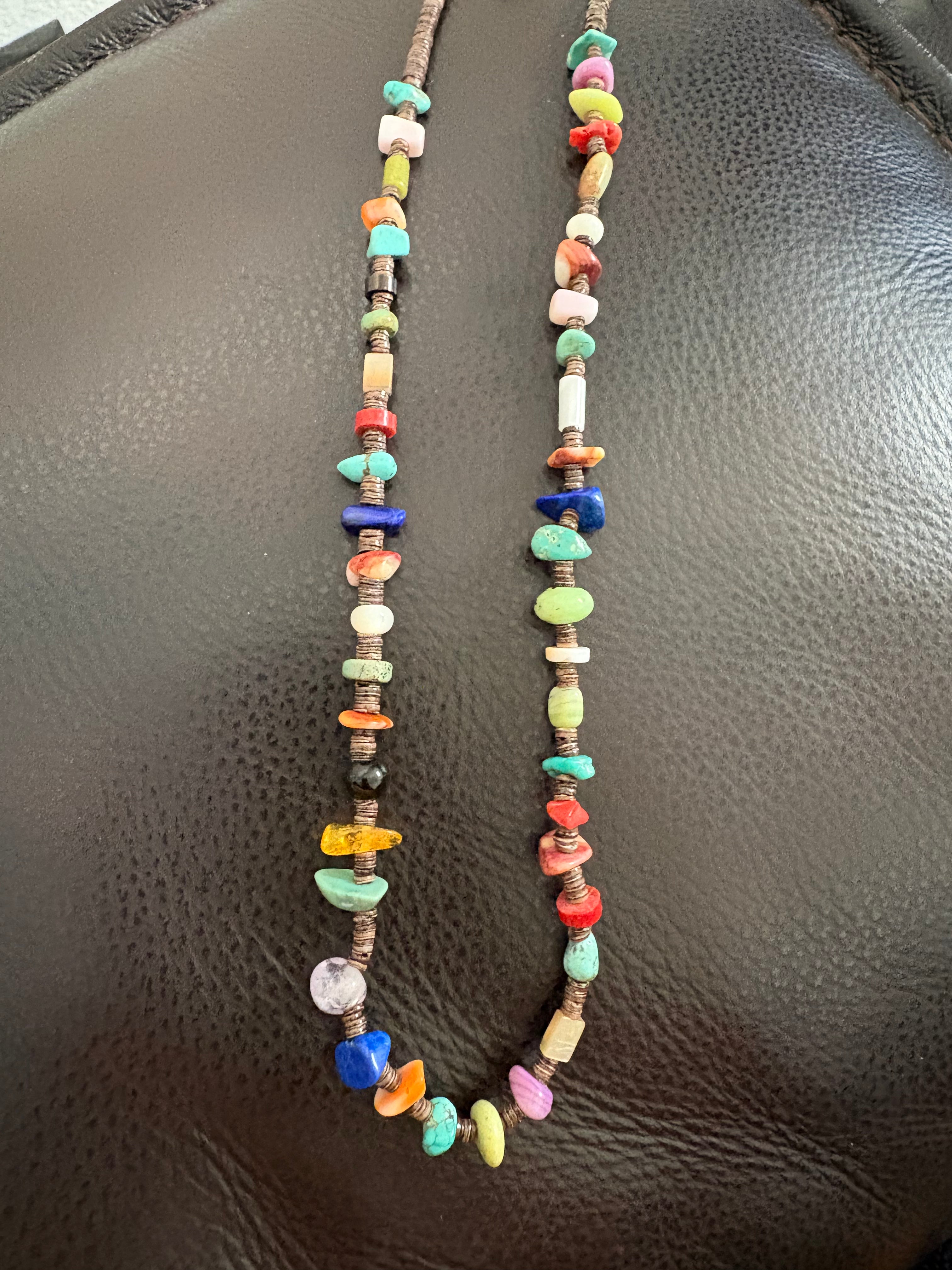 Treasure necklace 18” with pen shell beads