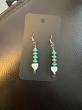 Turquoise heart earrings