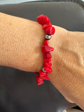 Coral stretch bracelet
