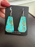 Turquoise slab earrings