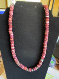 Purple spiny 18” necklace with 2” extender with silver beads