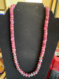 Purple spiny 19” necklace with turquoise beads with 2” extender.