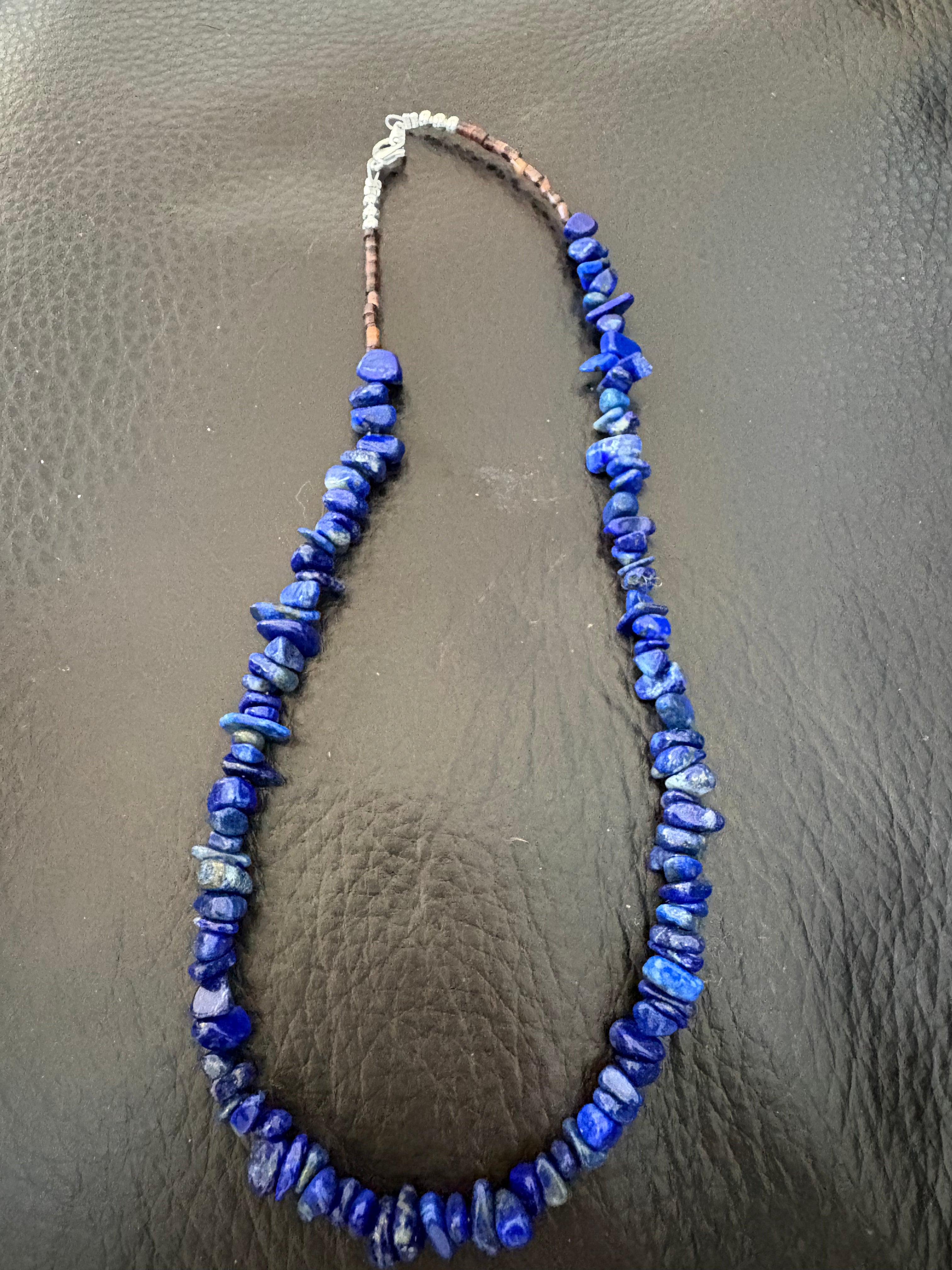 Blue lapis necklace native handmade