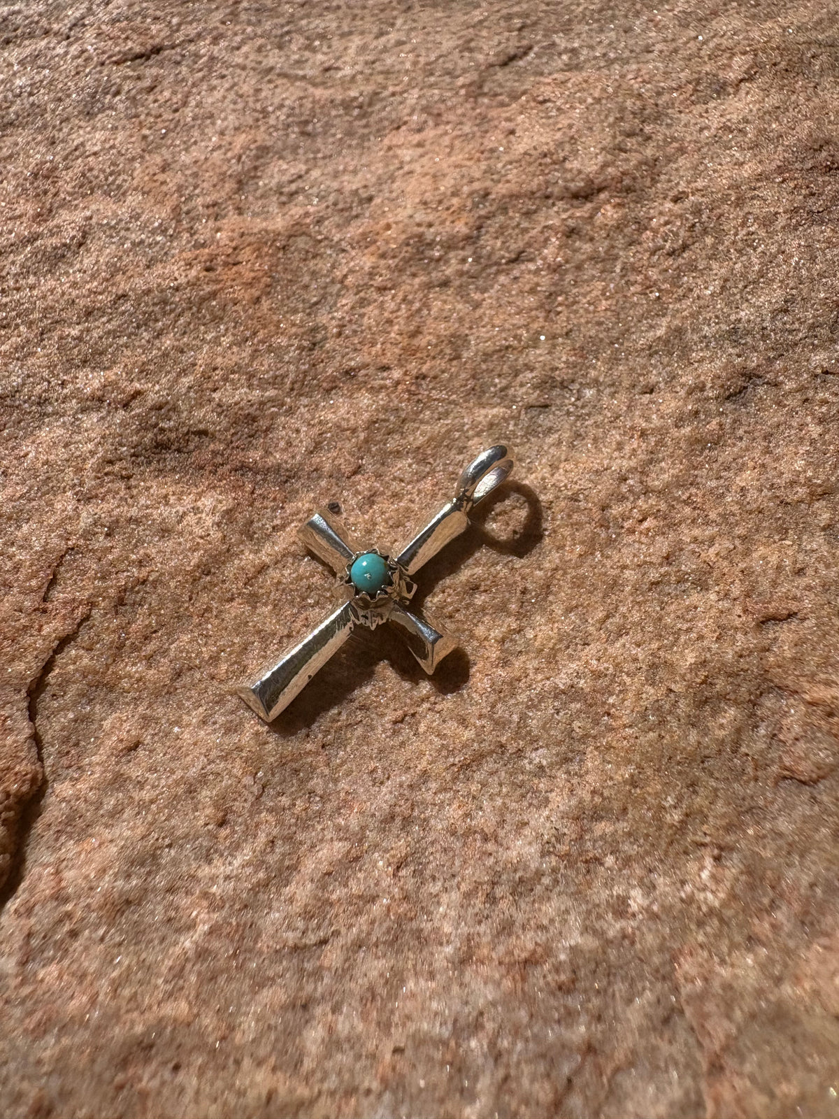 Sterling Silver Turquoise Cross